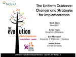 The Uniform Guidance: Changes and Strategies for Implementation