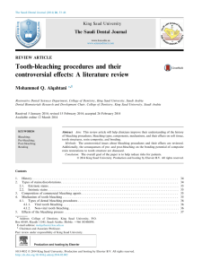 - The Saudi Dental Journal