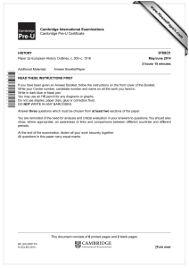 www.XtremePapers.com Cambridge International Examinations 9769/21 Cambridge Pre-U Certificate