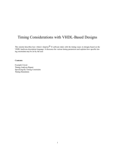 Timing Considerations with VHDL