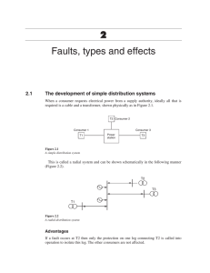2 Faults, types and effects 2.1 The development of simple distribution systems