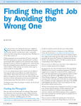 Finding the Right Job by Avoiding the Wrong One - IPMA-HR