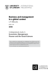 Business and management in a global context