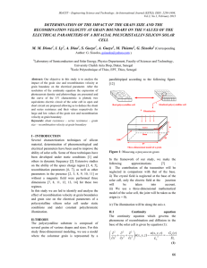 determination of the impact of the grain size and the recombination