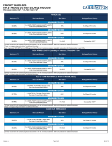 PRODUCT GUIDELINES FHA STANDARD and HIGH BALANCE