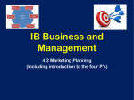 IB Business & Management Unit 4.2 Marketing Planning