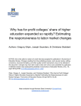 Why has for-proﬁt colleges’ share of higher