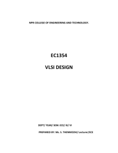 EC1354 VLSI DESIGN - NPR Group of institution