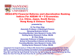 ISEAS-NTU Financial Reforms and Liberalization Ranking Indices For ASEAN 10 + 5 Economies (i.e. China, Japan, South Korea, Hong Kong Chinese Taipei)*