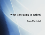 What is the cause of autism?