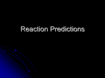 Reaction Predictions