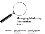 Managing Marketing Information Group 5