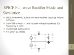 SPICE Full-wave Rectifier Model and Simulation