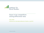 Issues in tax competition: setting differential rates Helen Miller