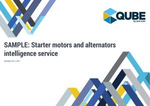 SAMPLE: Starter motors and alternators intelligence service