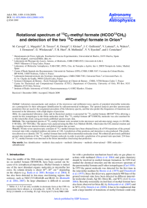 Astronomy Astrophysics Rotational spectrum of C