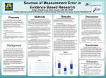 Sources of Measurement Error in Evidence Based Research