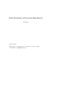 Galois Extensions of Structured Ring Spectra