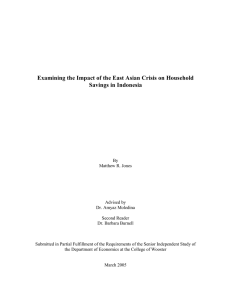 Examining the Impact of the East Asian Crisis on Household