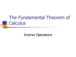 The Fundamental Theorem of Calculus
