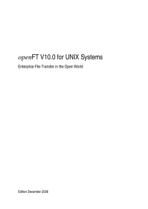 openFT V10.0 for UNIX Systems