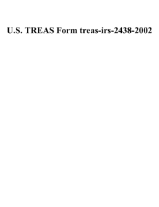 U.S. TREAS Form treas-irs-2438-2002