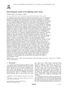 Electromagnetic models of the lightning return stroke