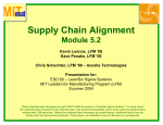 Supply Chain Alignment Module 5.2
