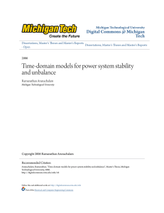 Time-domain models for power system stability and unbalance