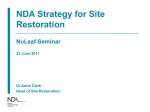 Presentation, NDA, Site Restoration programme