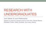 Research with undergraduates