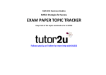 the tutor2u AQA BUSS3 Topic Tracker
