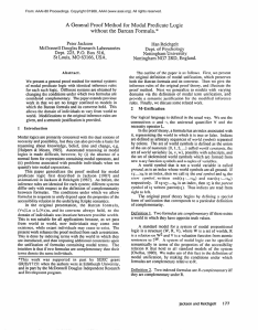 A  General  Proof  Method  for ... without  the  Barcan  Formula.*