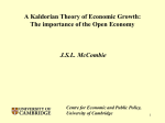 A Kaldorian Theory of Economic Growth: The importance of the