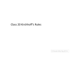 Class 20 Kirchhoff`s Rules