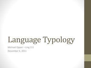 Language Typology