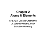 Atomic Structure - Saint Leo University Faculty