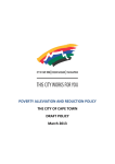POVERTY ALLEVIATION AND REDUCTION POLICY THE CITY OF CAPE TOWN DRAFT POLICY