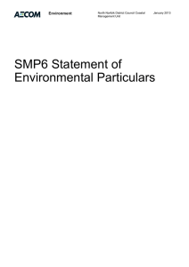 SMP6 Statement of Environmental Particulars Environment North Norfolk District Council Coastal