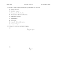 Math 1100 Practice Exam 3 23 November, 2011
