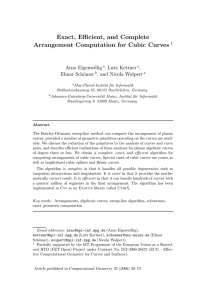 Exact, Efficient, and Complete Arrangement Computation for Cubic