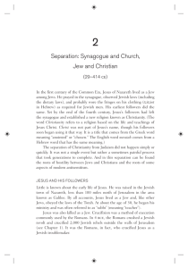 Separation: Synagogue and Church, Jew and Christian