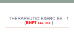 THERAPEUTIC EXERCISE - 1 ( ) RHPT 246, 224