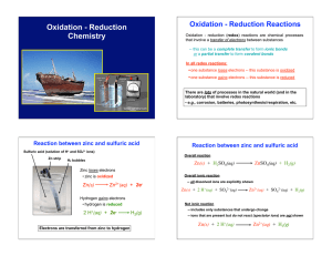 Oxidation - Reduction Chemistry