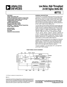 a Low Noise, High Throughput 24-Bit Sigma-Delta ADC AD7731