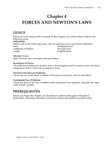 Chapter 4 FORCES AND NEWTON'S LAWS