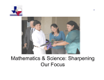 Mathematics &amp; Science: Sharpening Our Focus ‘