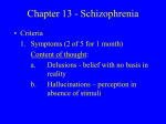 Slides Chapter 13 - Schizophrenia