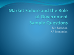 Market Failure and the Role of Government Sample Questions