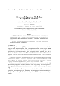Structural Equation Modeling: Categorical Variables